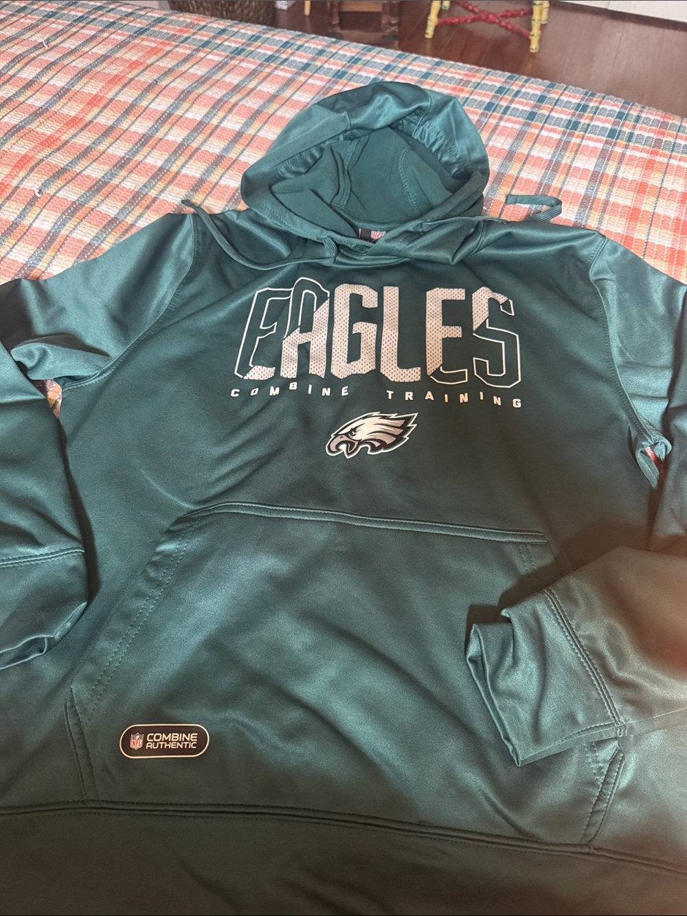 Philadelphia Eagles Green Pullover Hoodie with Logo